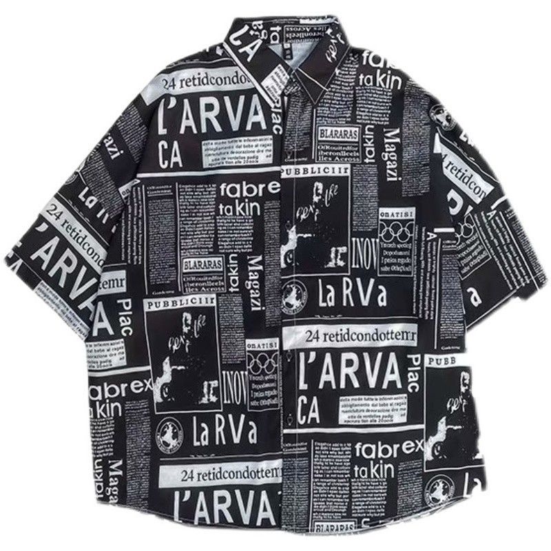 Summer new design tie dyed shirt, full printed short sleeved cardigan for men and women, loose Hawaiian shirt trend sunscreen, comfortable and soft, casual and versatile, Tiktok - popular