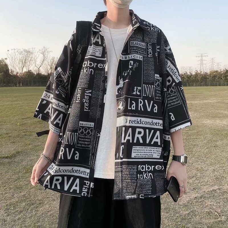 Summer new design tie dyed shirt, full printed short sleeved cardigan for men and women, loose Hawaiian shirt trend sunscreen, comfortable and soft, casual and versatile, Tiktok - popular