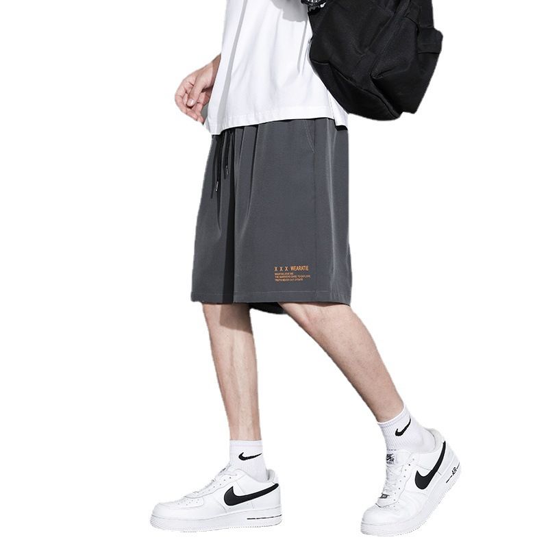 New summer sports running shorts for men,ins thin quick drying pants,solid color icepants,fashionable and loose,drawstring elastic belt,pocket,soft and breathable,simple and versatile,Tiktok - popular