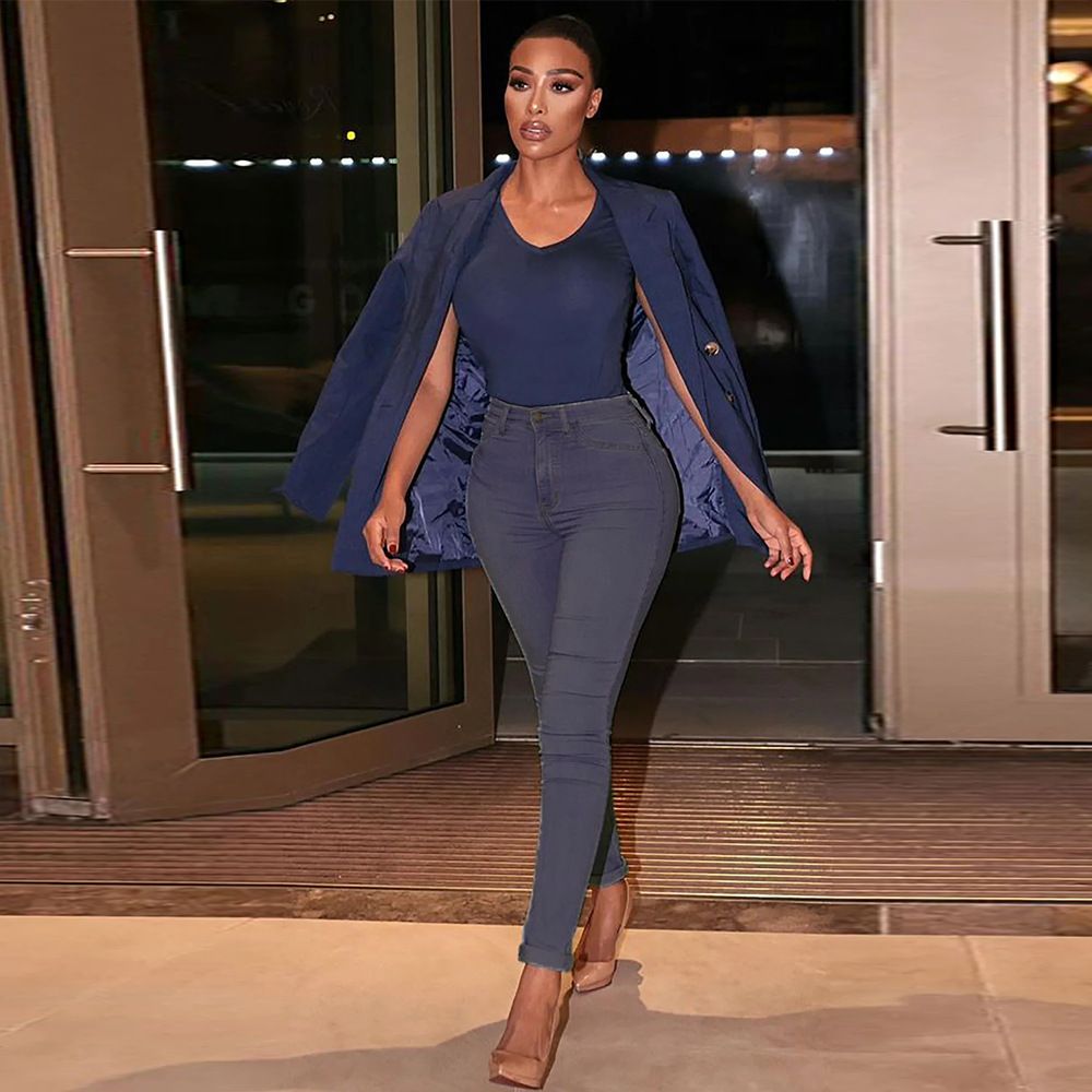New tight jeans,popular plus size European and American style denim pencil pants,elastic ins style,mid waist slightly elastic-small leg pants,slim fit and hip lifting denim pants,soft and comfortable