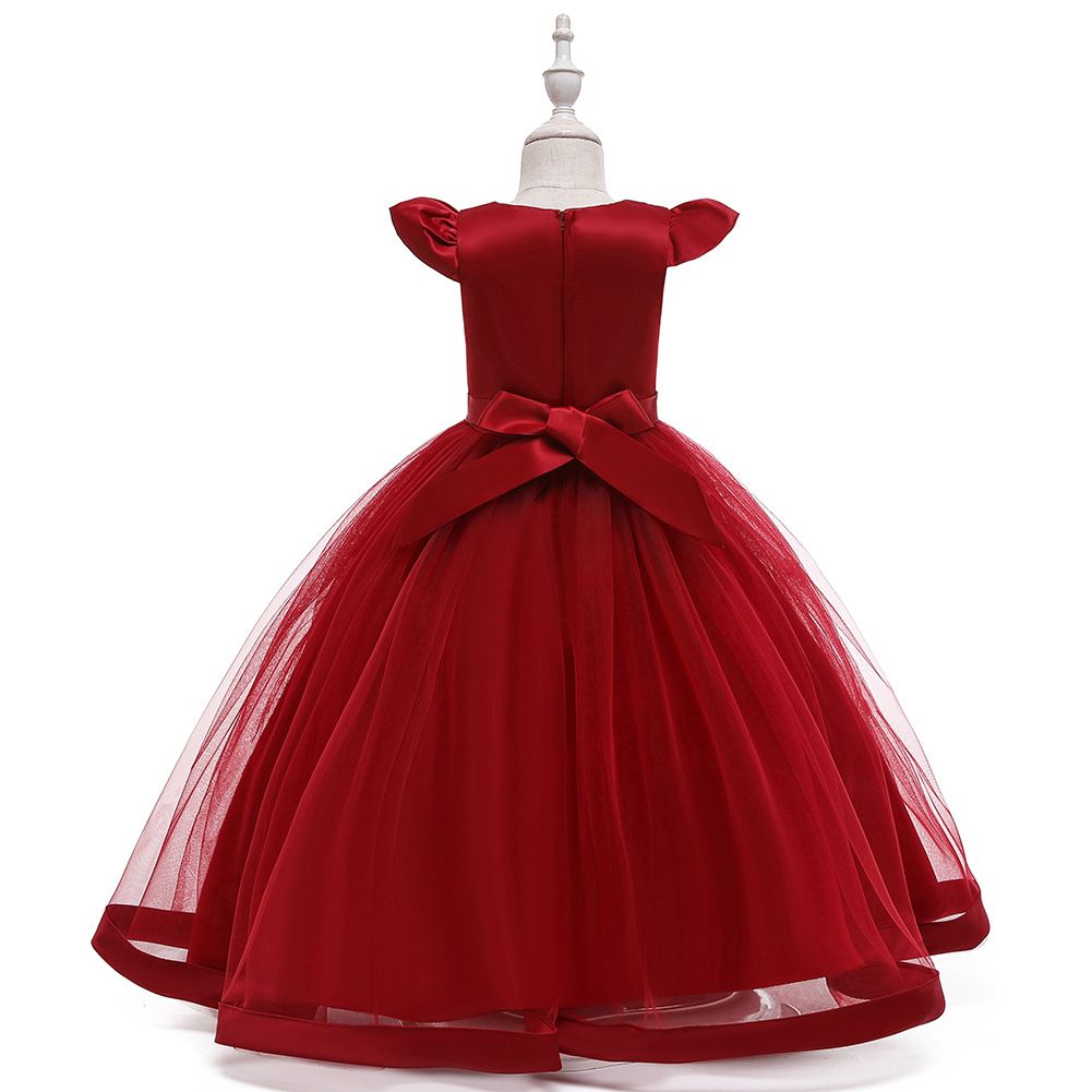 2024 new children's dress,sequined embroidered girls' princess dress,long campus stage performance evening dress,children's host,piano performance dress,princess chiffon skirt,fluffy skirt,A-lineskirt