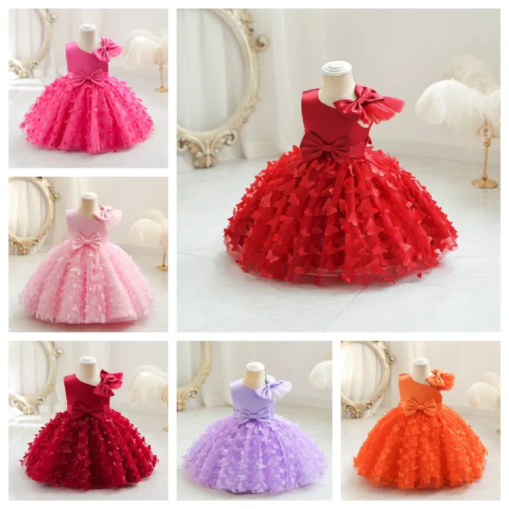 2024 new girls' princess dress,mesh children's dress, popular children's puffy dress, birthday hosting performance dress,slim waist cinched gauze dress, bow decoration sleeveless dress,skin friendly