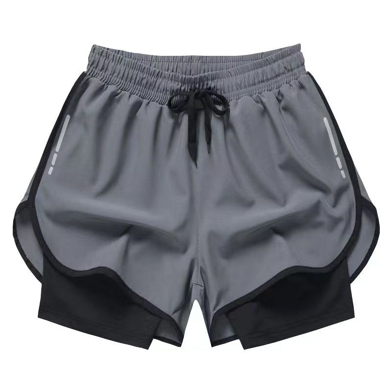 Fashionable new swimsuit men, anti awkward loose oversized shorts, quick drying swimsuit men's beach pants, hot spring double-layer lined swimming equipment, quick drying, breathable, sweat absorbing