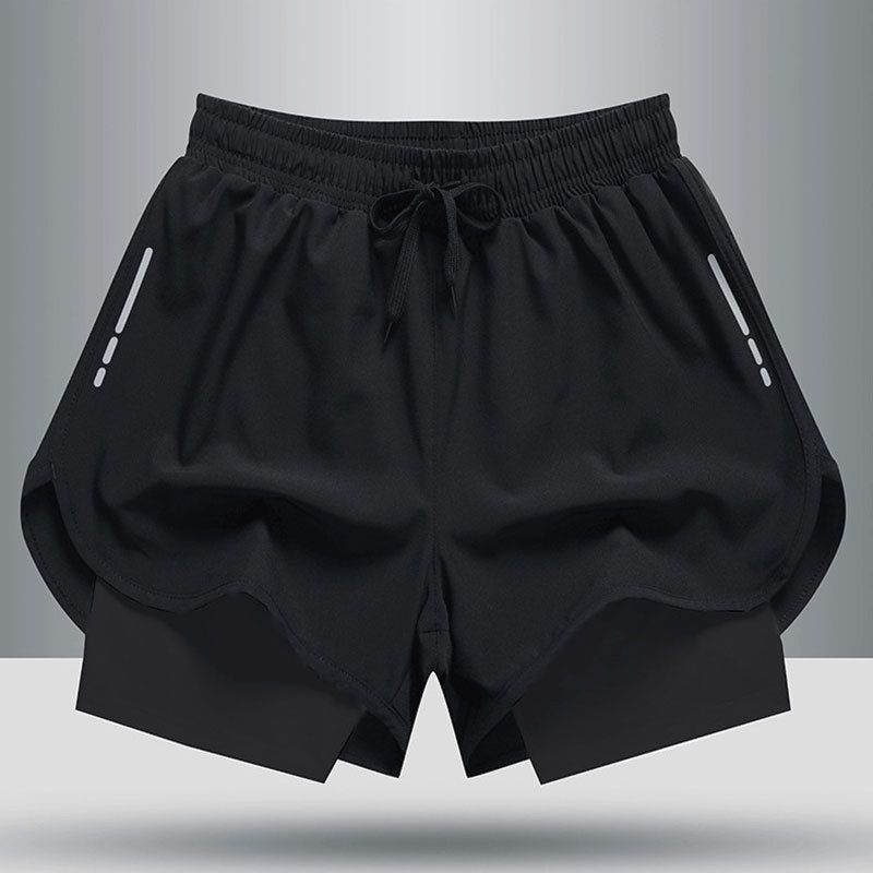 Fashionable new swimsuit men, anti awkward loose oversized shorts, quick drying swimsuit men's beach pants, hot spring double-layer lined swimming equipment, quick drying, breathable, sweat absorbing