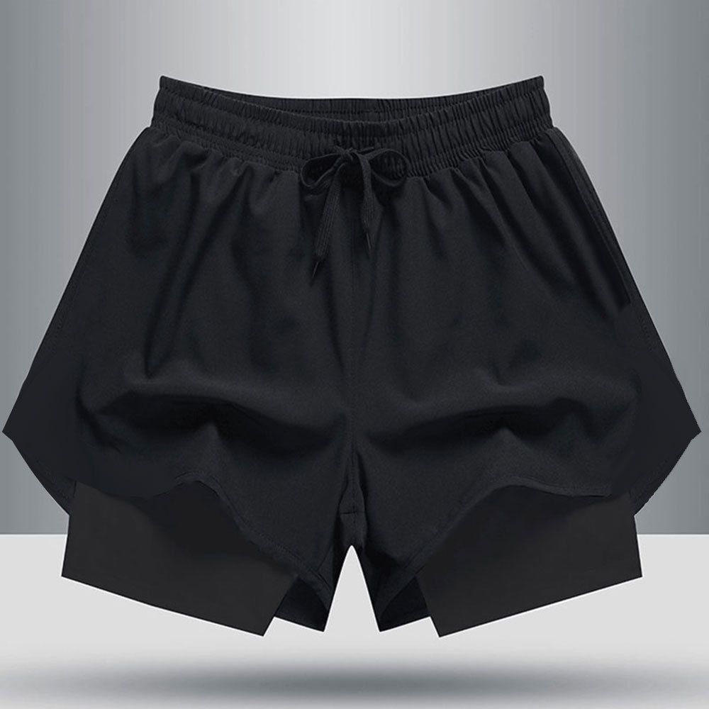 Fashionable new swimsuit men, anti awkward loose oversized shorts, quick drying swimsuit men's beach pants, hot spring double-layer lined swimming equipment, quick drying, breathable, sweat absorbing