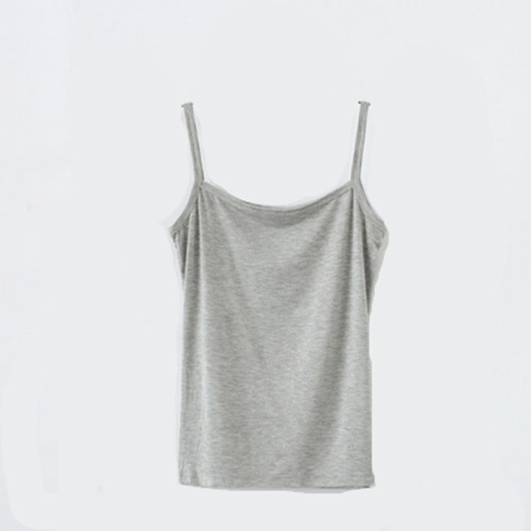New solid color small camisole vest for women, slim fit and versatile, summer women's student top base shirt, autumn inner and outer sleeveless top, cotton fashionable base shirt, popular in Africa