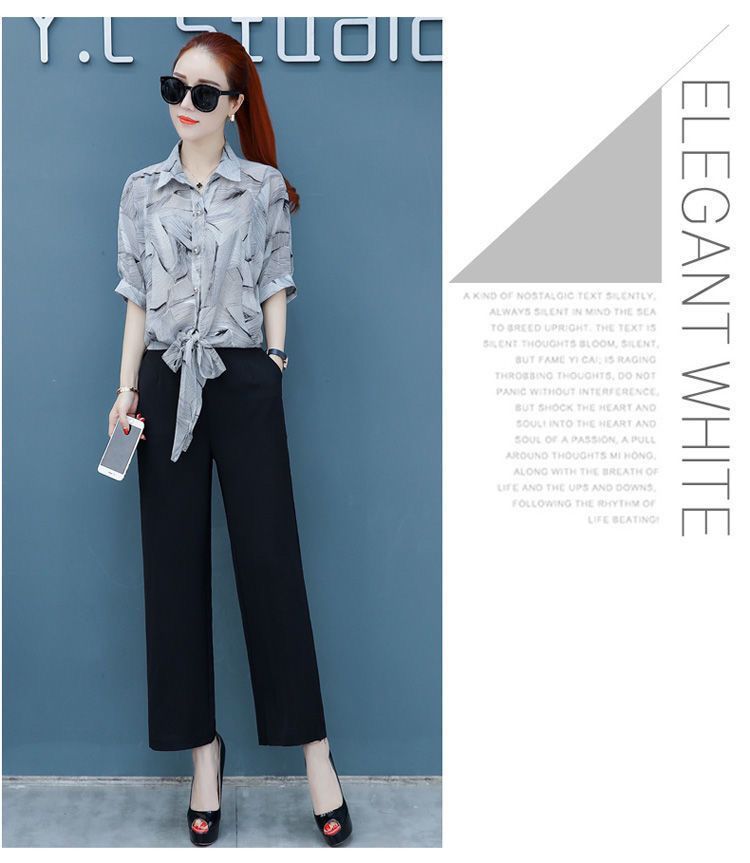 Fashionable floral chiffon top, women's 2024 spring/summer autumn short sleeved shirt, loose and stylish small shirt, belly covering slim fit T-shirt, lapel cardigan clothes, casual and versatile