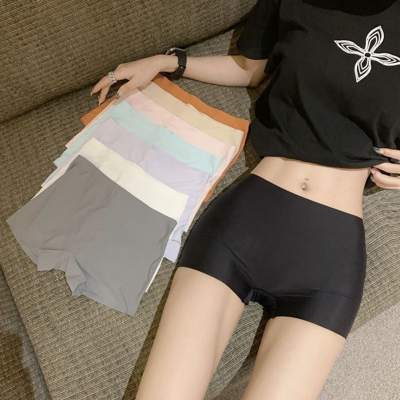 New mid waist safety pants,breathable boxer shorts,ice silk seamless underwear,anti exposure leggings for women,soft comfortable four cornered pants,skin friendly and breathable,simple and versatile