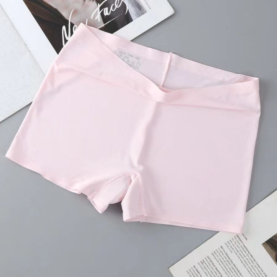 New mid waist safety pants,breathable boxer shorts,ice silk seamless underwear,anti exposure leggings for women,soft comfortable four cornered pants,skin friendly and breathable,simple and versatile