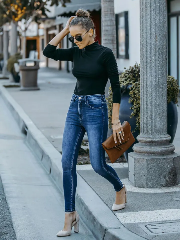 2025 new European American classic deep blue denim shorts,fashionable stretch pencil pants,slim fit hip lifting high stretch denim pants,soft comfortable fabric,simple and versatile,popular in Africa