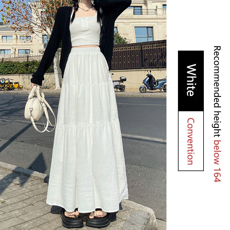 Hot selling texture ice silk pleated skirt for women, spring and summer new spliced cake skirt, fashionable drape covering crotch mid length skirt, layered beautiful skirt, comfortable and eye-catchin