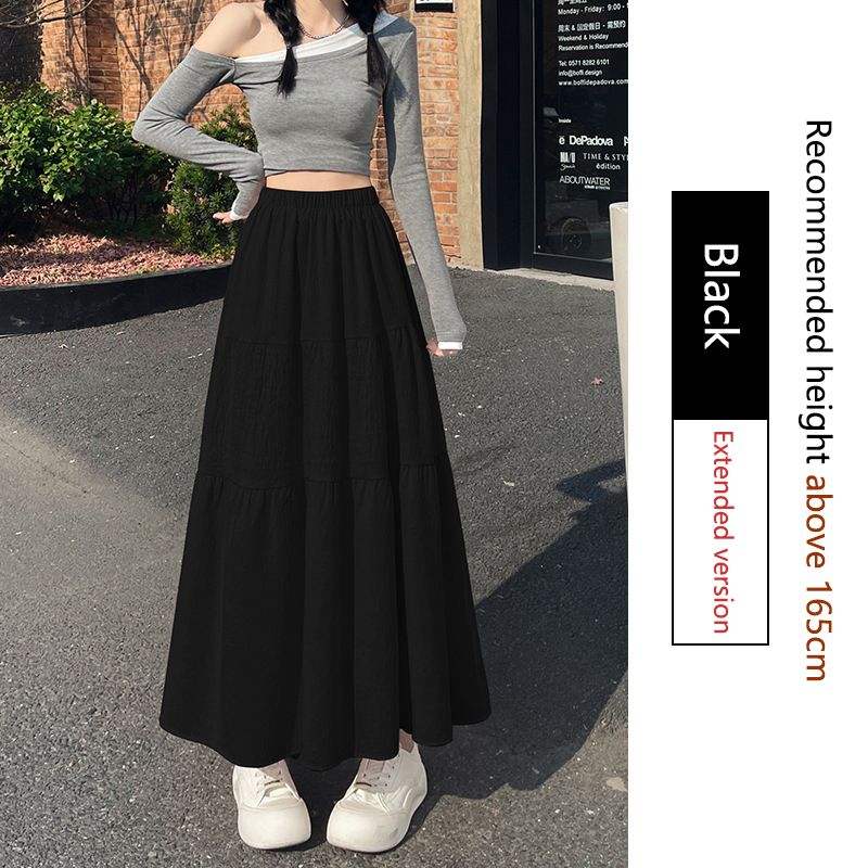Hot selling texture ice silk pleated skirt for women, spring and summer new spliced cake skirt, fashionable drape covering crotch mid length skirt, layered beautiful skirt, comfortable and eye-catchin