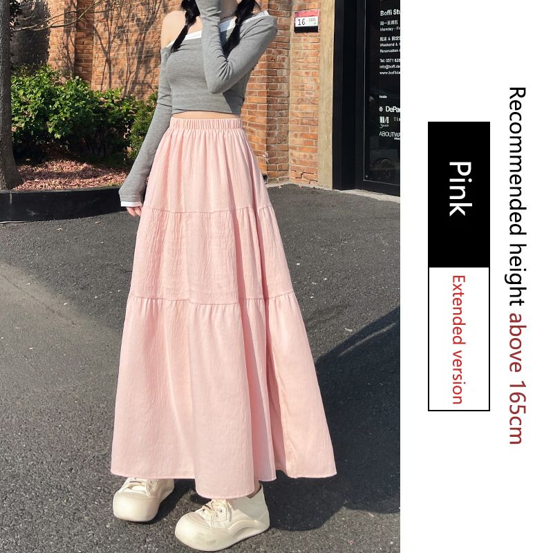 Hot selling texture ice silk pleated skirt for women, spring and summer new spliced cake skirt, fashionable drape covering crotch mid length skirt, layered beautiful skirt, comfortable and eye-catchin