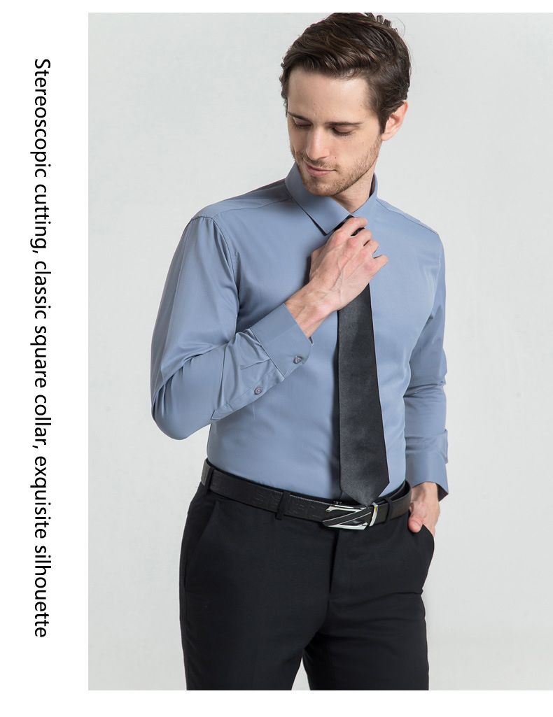 2025 Spring Summer Men's White Shirt,Long Sleeve Square Neck,Light Luxury Casual Business T-shirt,High Grade Professional Dress,Versatile White Long-Sleeve Shirt for African Life,Ideal for Daily Wear