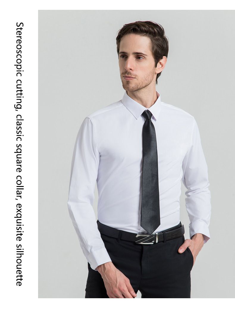 2025 Spring Summer Men's White Shirt,Long Sleeve Square Neck,Light Luxury Casual Business T-shirt,High Grade Professional Dress,Versatile White Long-Sleeve Shirt for African Life,Ideal for Daily Wear