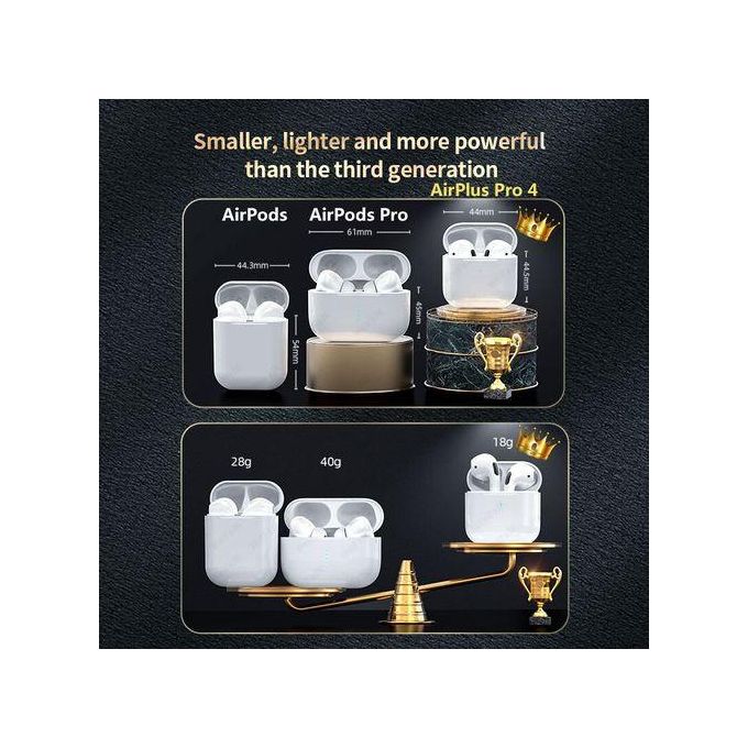 Air Pro 4 Wireless Headphones Bluetooth 5.0 Earphones Earpod Earbuds Gaming Headset For Apple IPhone Xiaomi AndroidWhite