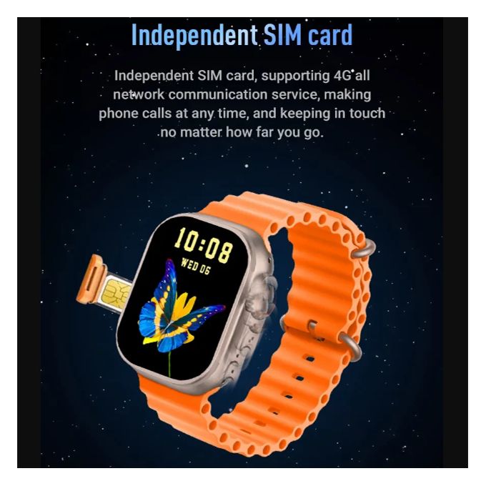 Watch Smartwatch SIM card T83 pro with sim slot and wifi 4G Smart Wah 9 Ultra Video Call Card Fitness Android