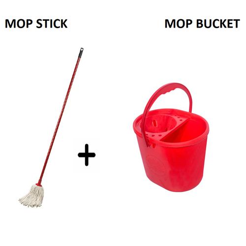 🤑Kenpoly Red Mop Bucket No.1 + Mop Stick🧶 made from high quality hard plastic. It is very
comfortable in use, perfect in house cleaning. It is easy to clean after use. The
product is durable and lon