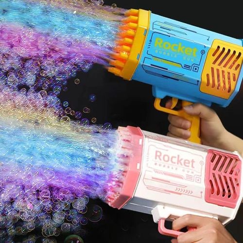 🤑🎀Bazooka 40 holes bubble gun🎀holes rechargeable bazooka gun