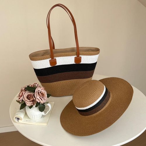 🤑☀️DONT MISS OUT🎀☀️Summer Straw Woven Beach Bag And Hat Set – Chic Design With Cotton Lining, Zipper Closure & Multi-Use Style🎀Soft cotton interior lining — gentle on your belongings