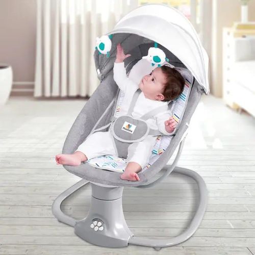 Newborns And Infants Baby Swing Rocker Seat- Grey-Multicolor