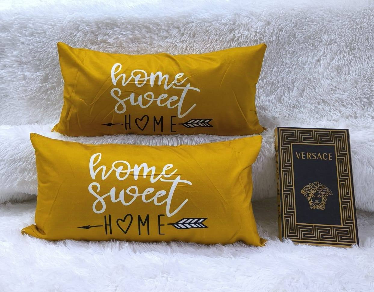 Premium Rabbit Fur Lumbar Throw Pillow Covers(COVERS ONLY)3Pcs