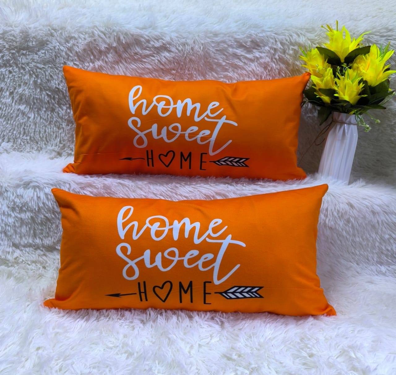 Premium Rabbit Fur Lumbar Throw Pillow Covers(COVERS ONLY)3Pcs