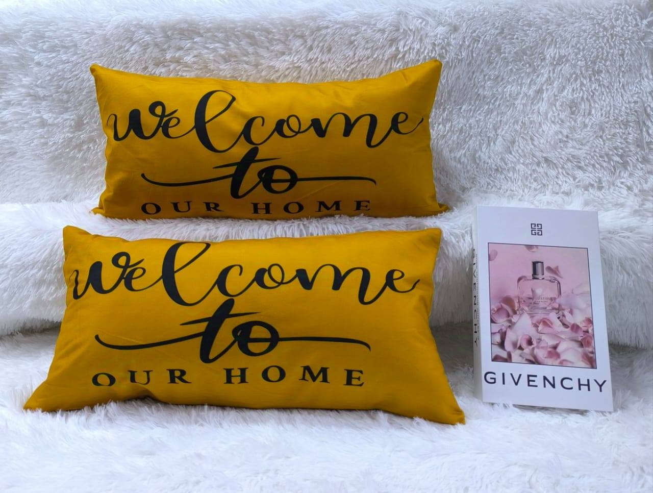 Premium Rabbit Fur Lumbar Throw Pillow Covers(COVERS ONLY)3Pcs