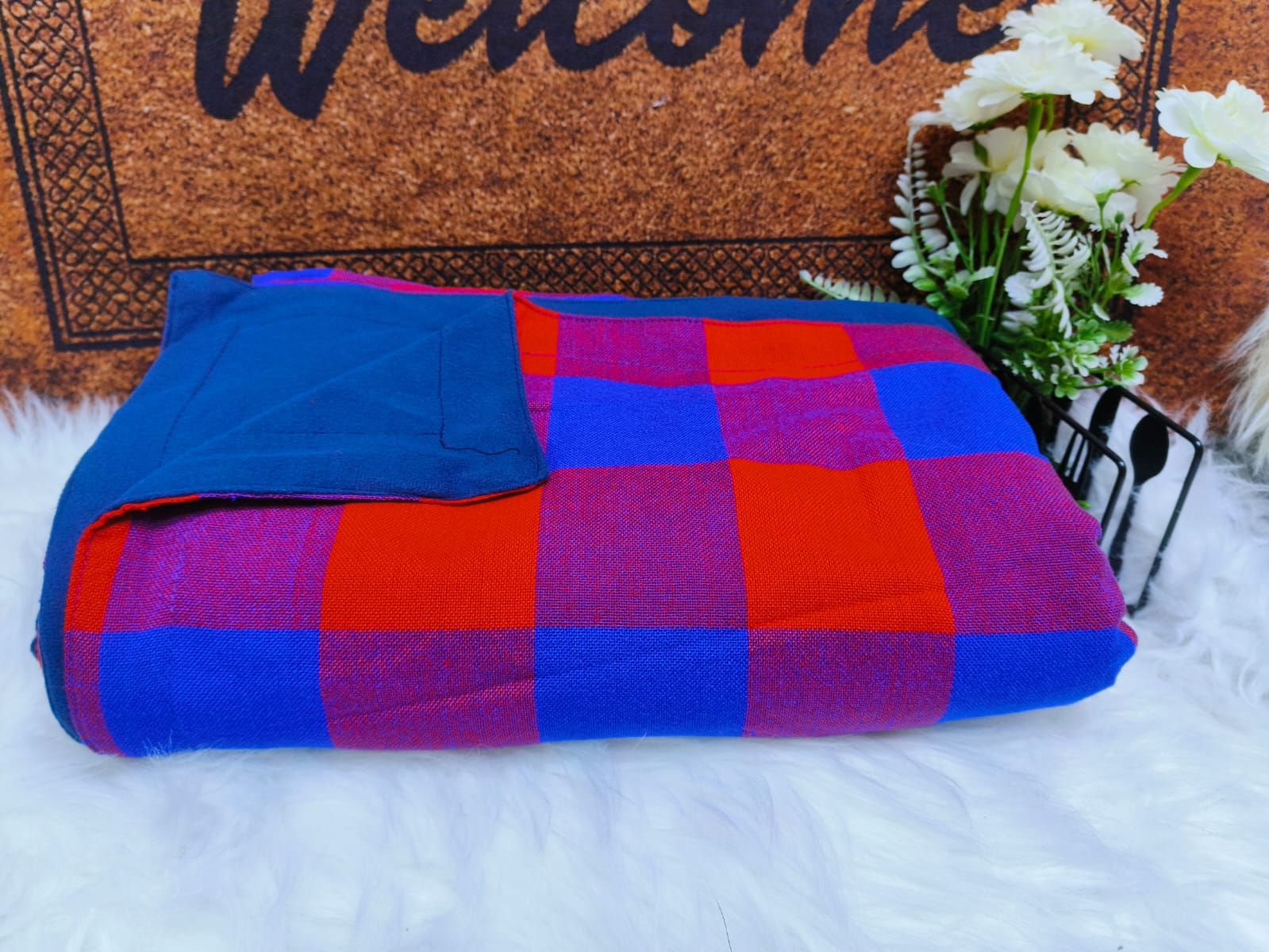 Masai Shuka with Light Warm Fleece Lining Masai Shuka Blanket 150*200cm
