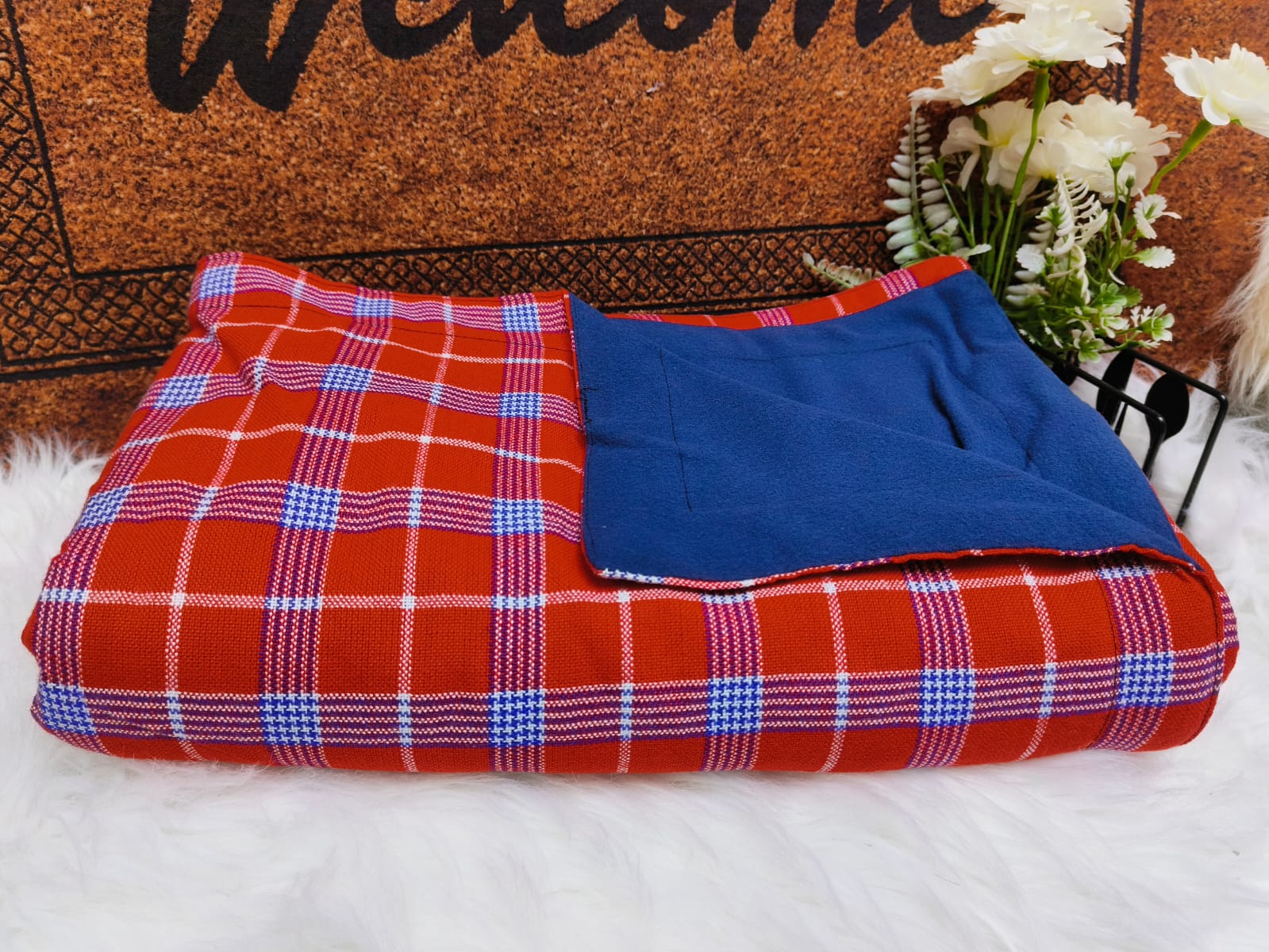 Masai Shuka with Light Warm Fleece Lining Masai Shuka Blanket 150*200cm