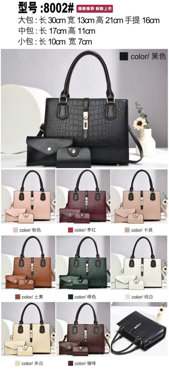 Women Fashion Handbags Official Women Shoulder Bags 3Pcs