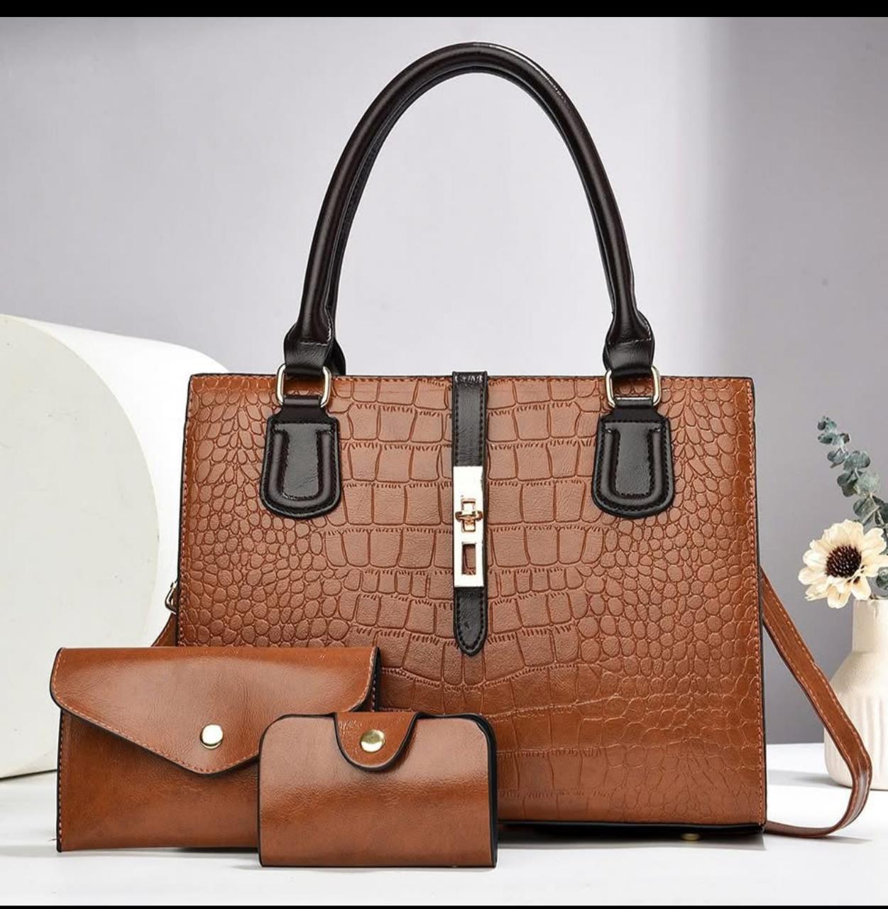 Women Fashion Handbags Official Women Shoulder Bags 3Pcs