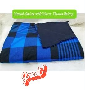 Masai Shuka with Heavy Warm Fleece Lining Premium Masai Blanket 150*200cm