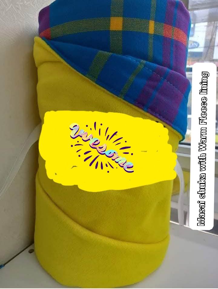 Customized Masai Shuka with Heavy Warm Fleece Lining Premium Masai Blanket 150*200cm