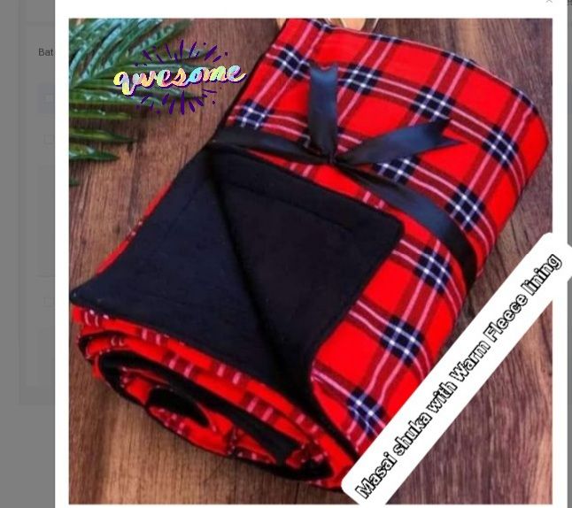Customized Masai Shuka with Heavy Warm Fleece Lining Premium Masai Blanket 150*200cm