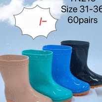 Kids Gumboots Colored PVC Kids Rain Gumboots Sizes 31 to 36