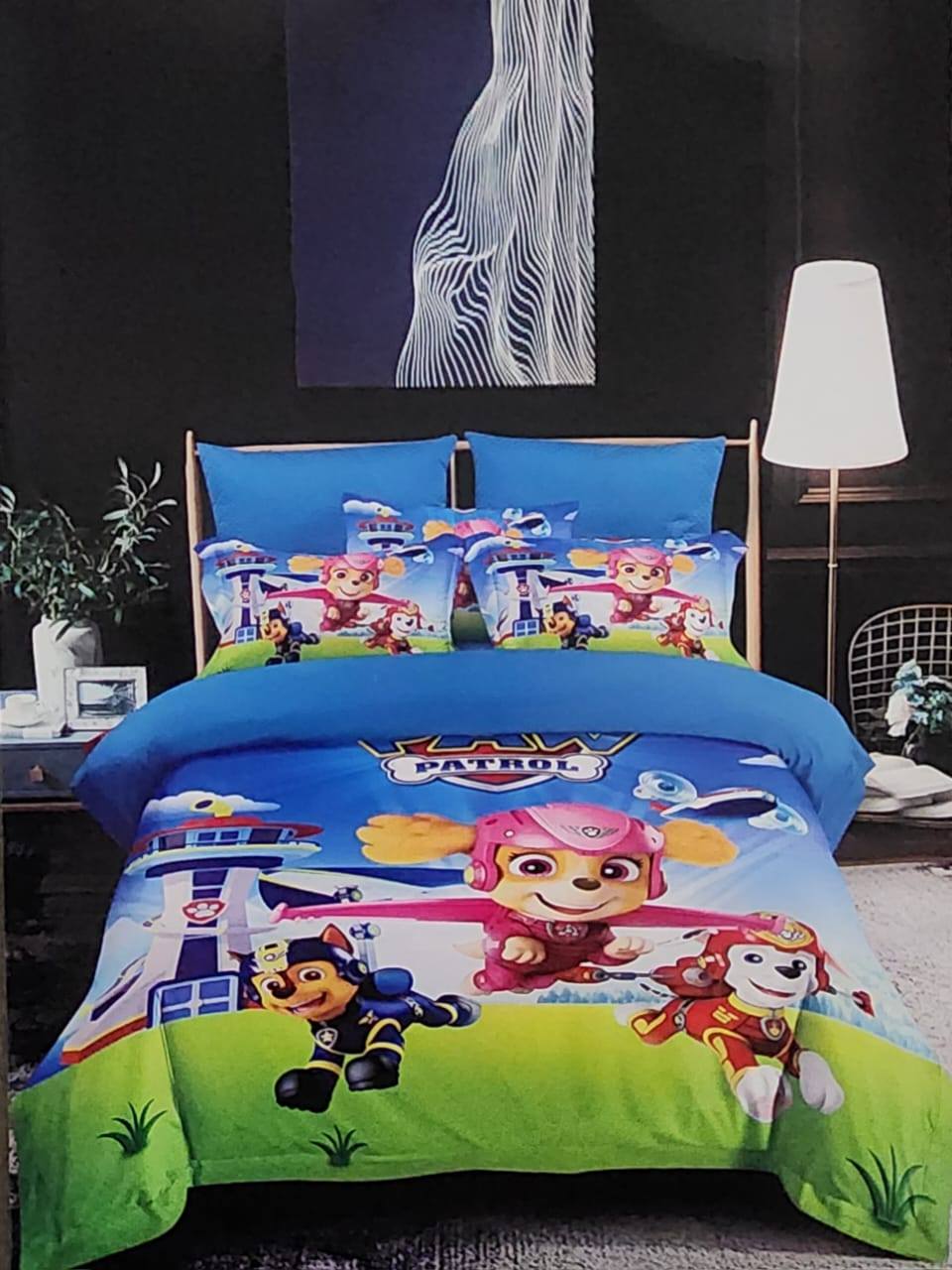 Kids Duvets Set Cartoon Themed Duvets Set 1Duvet 1Bedsheet 1Pillowcases 4*6ft