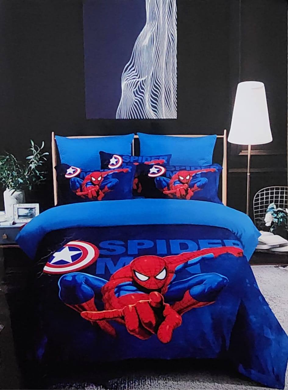 Kids Duvets Set Cartoon Themed Duvets Set 1Duvet 1Bedsheet 1Pillowcases 4*6ft