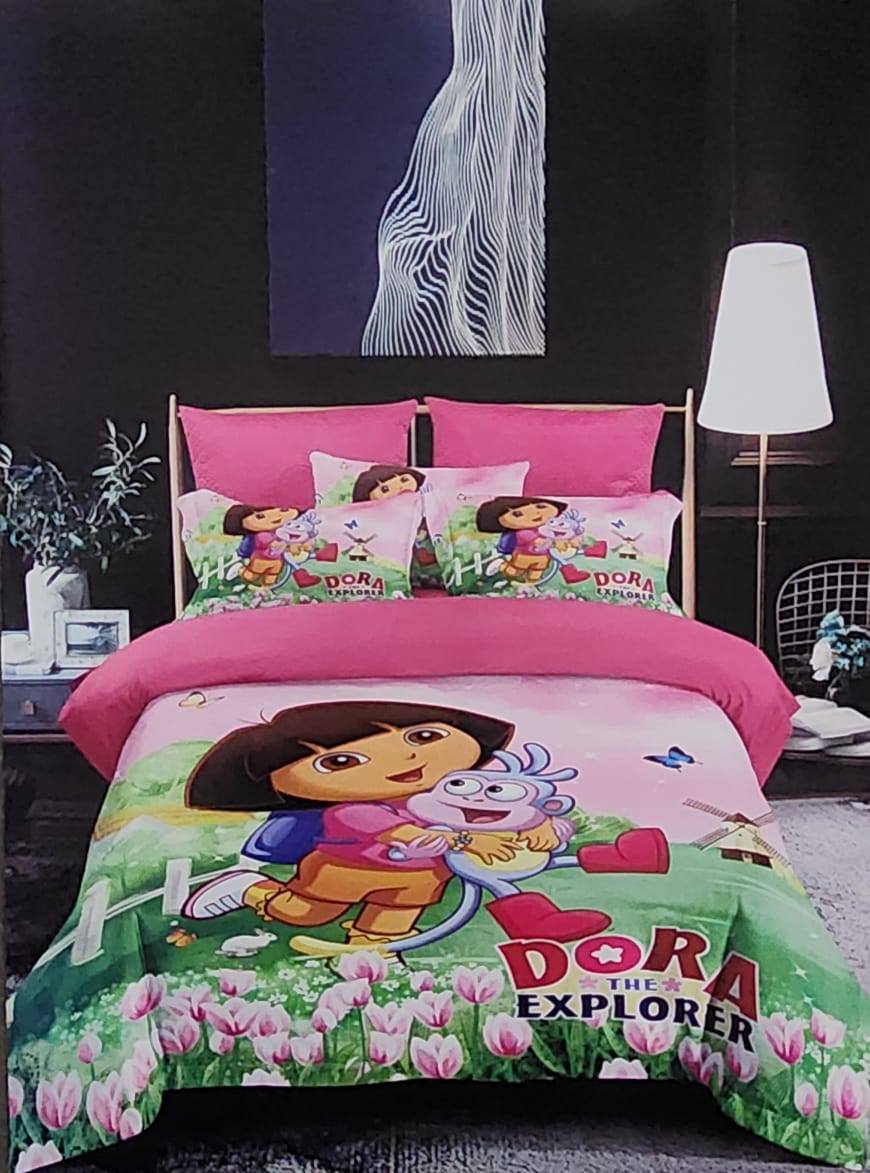 Kids Duvets Set Cartoon Themed Duvets Set 1Duvet 1Bedsheet 1Pillowcases 4*6ft