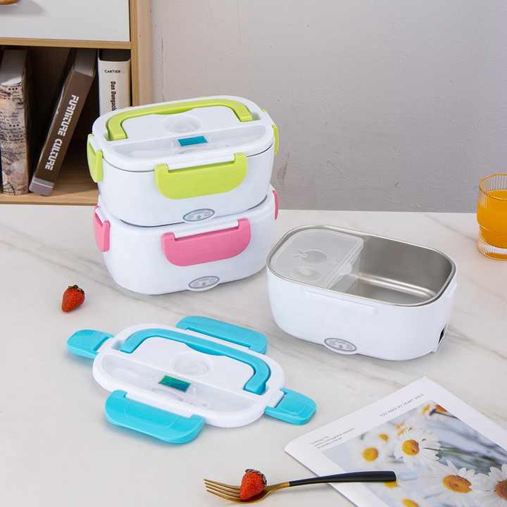 Electric Lunch Box Portable Lunch Dish with Leakproof Lid