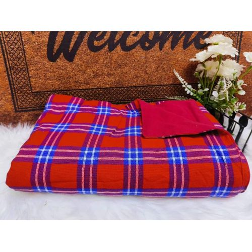 Butterfly Brand 100% African Multi Colored Maasai Shuka Warm Fleece Lining Premium Fleece Masai Shuka