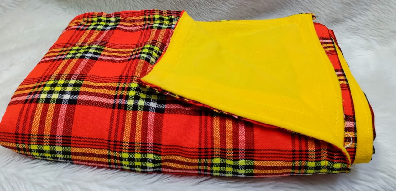 Butterfly Brand 100% African Multi Colored Maasai Shuka Warm Fleece Lining Premium Fleece Masai Shuka