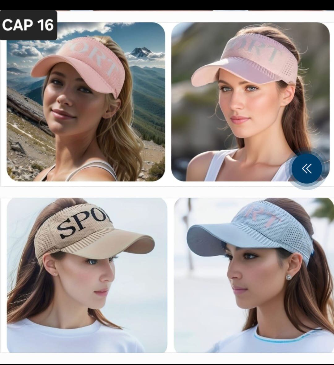 Women Sun Visor Hat HALF Cap UV Protection