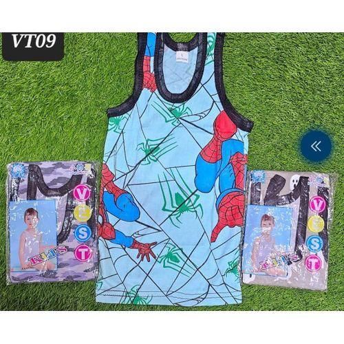 3pcs Cotton kids Fitted Vest- multicolours