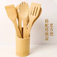 5Piece Bamboo Wooden Kitchen Cooking Utensils Set .Tools Spatula Spoon Turner for non-stick pans.Natural: Cookware is made of robust bamboo, eco-friendly a renewable resource and natural, with long ha
