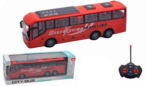 🪻CITY BUS🌿🥰1/30 Rc Bus Electric Remote Control Car with Light Tour Bus School City Model 27Mhz Radio Controlled Machine Toys for Boys Kids