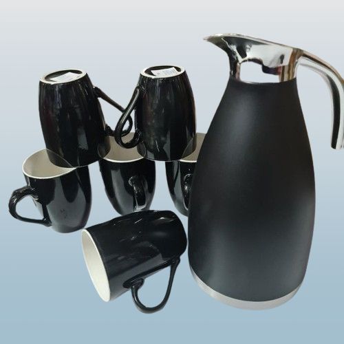🌽Hot sale🌽7Pcs Quality Tea/Coffee Set 6 Mugs With 1 Thermo Flask