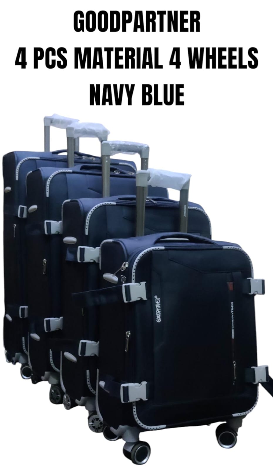 STRONG AND ELEGANT🥏📍4 in 1 Travel Suitcase Set XL Large Medium Small Fabric Luggage Set Lightweight Durable 360 Spinner Wheels Telescopic Handle Multiple Compartments Travel Bags ☀️includes XL, Larg