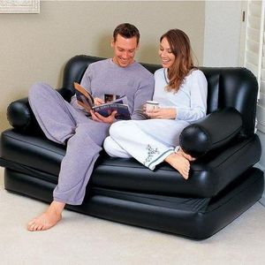This awesome Inflatable 2-seater Sofa-bed is a multifunctional inflatable sofa-bed🥏 It's both a sophisticated and comfortable furniture. It is the ideal furniture for less spacious homes. It serves