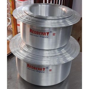 🌿PROMOTION🌿Redberry 12pcs Set Stainless Steel Aluminium Sufurias For Cooking.Stainless aluminum offers Excellent cooking performance. 
Ideal for open charcoal jiko or firewood cooking.
Durable and e